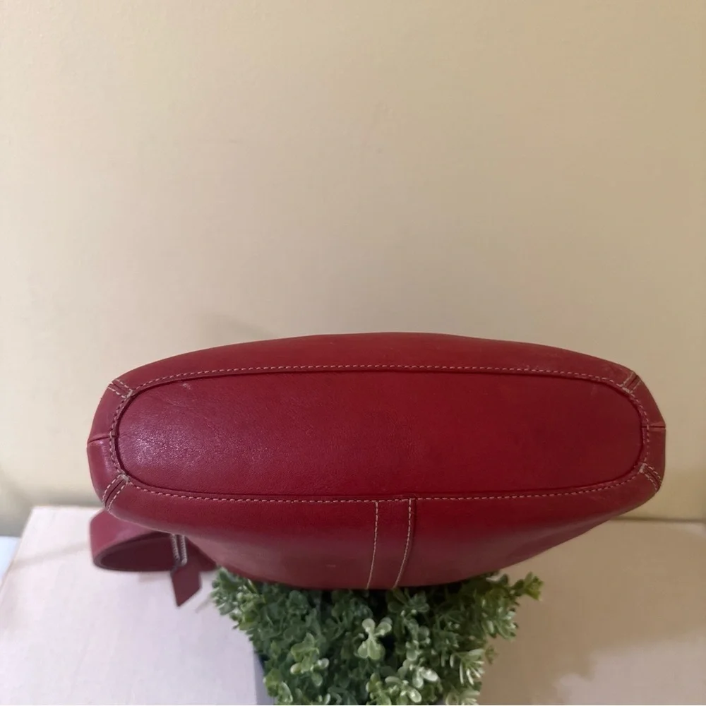 COACH SohoVintage Rusty Red Leather Hobo Crossbody classic Coach bucket Handbag